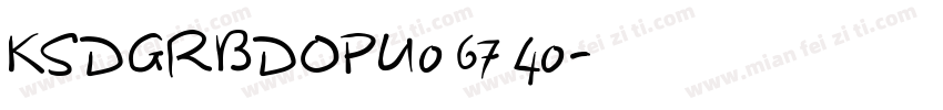 KSDGRBDOPU0 67 40字体转换